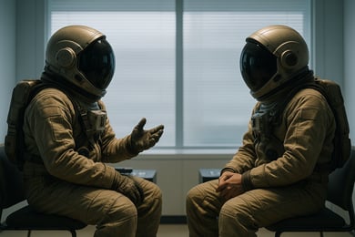 Astronauts discussing