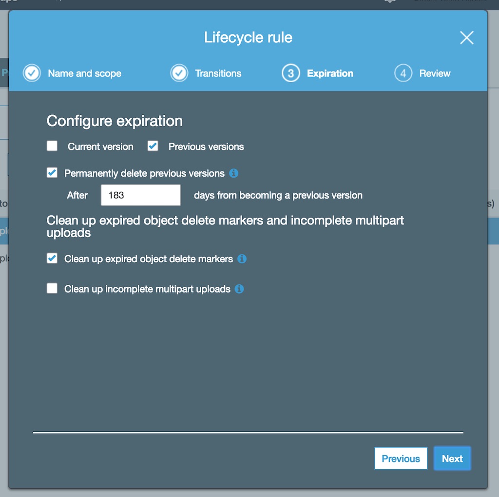 Amazon S3 Lifecycle rule