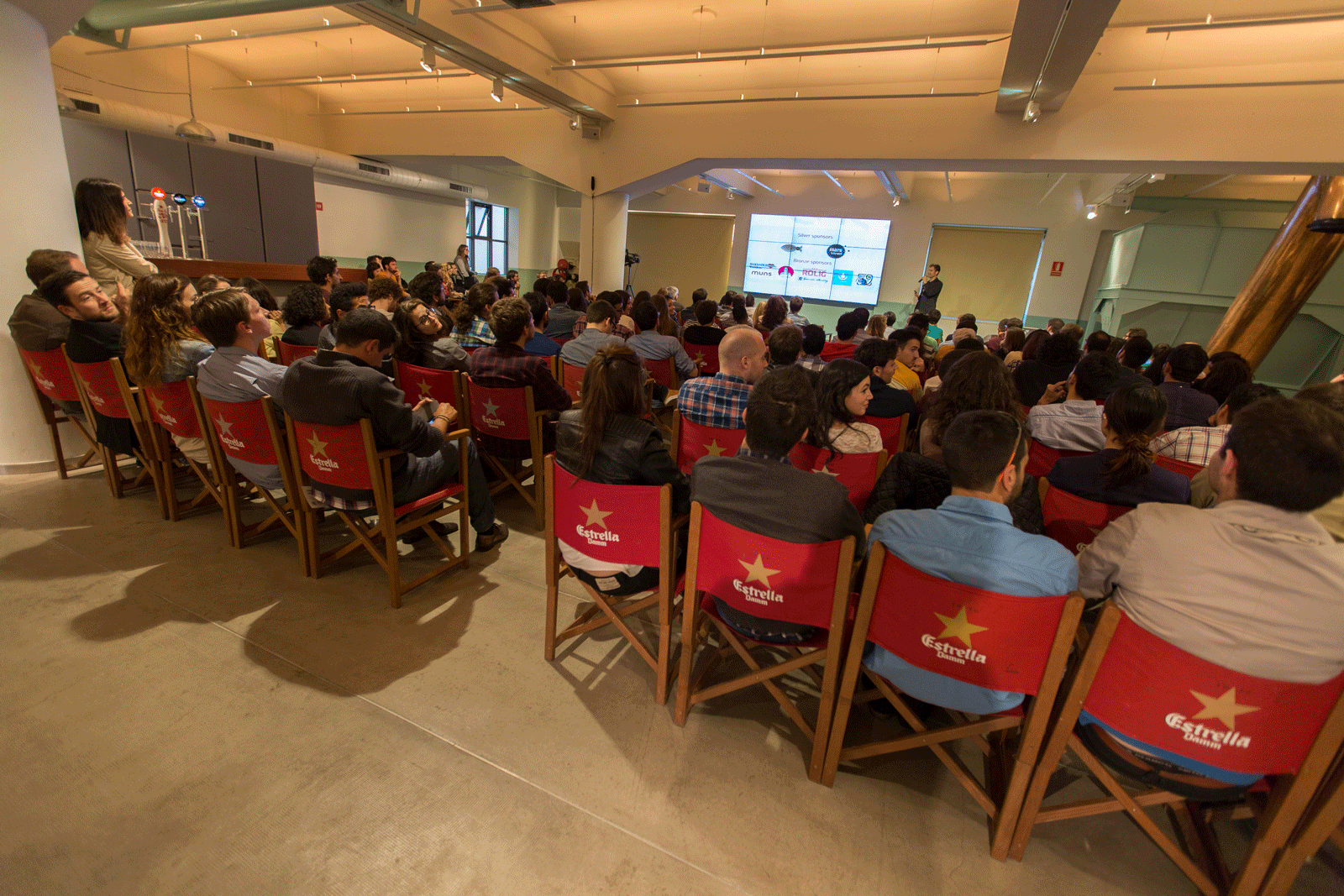 Thanking sponsors at Startup Grind Barcelona